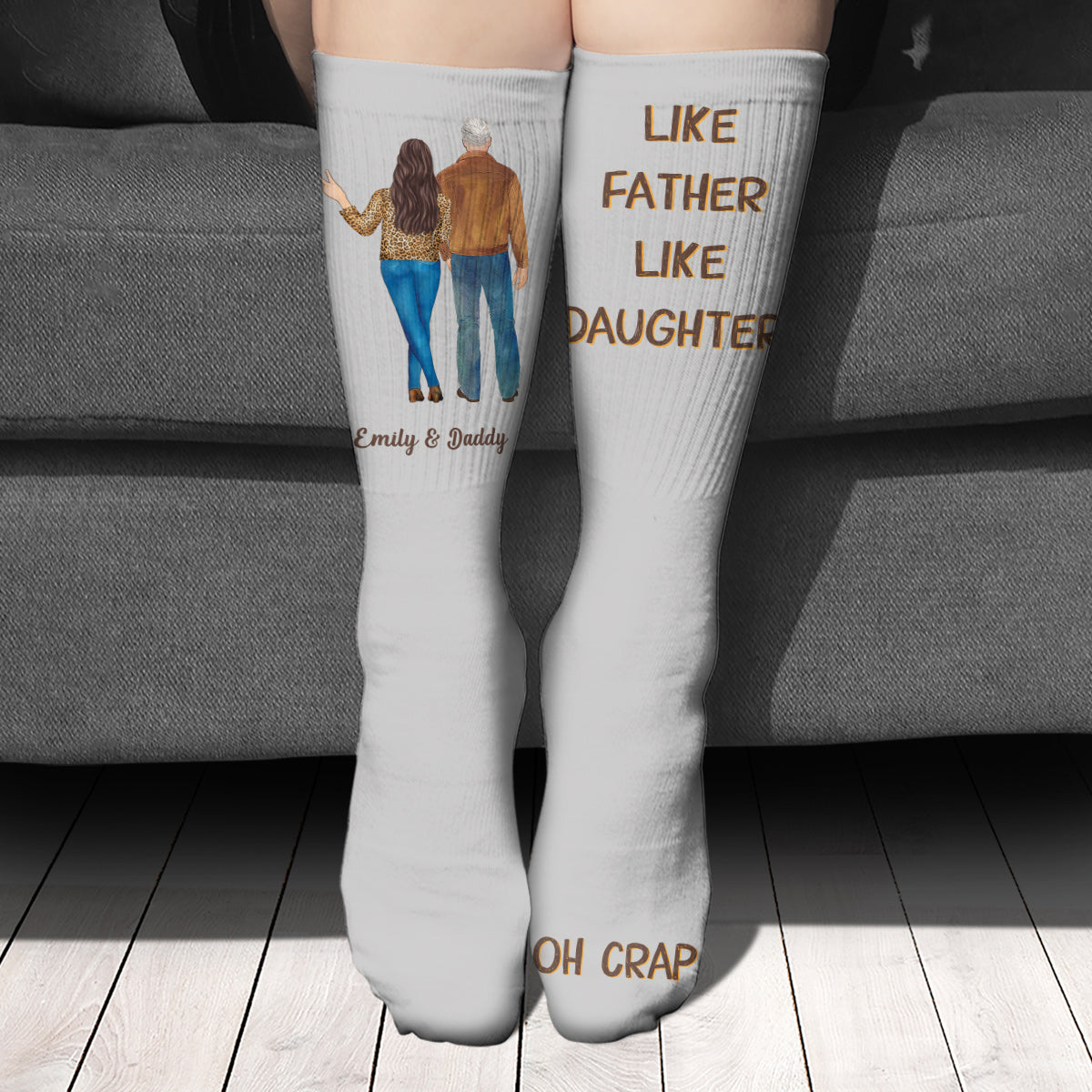 Tel père, telle fille - Chaussettes personnalisées pour papa