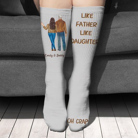 Tel père, telle fille - Chaussettes personnalisées pour papa