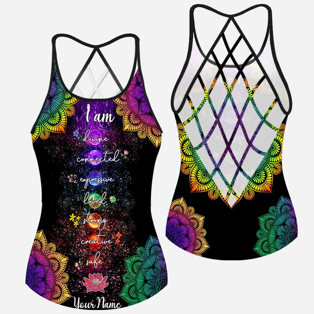 I Am - Personalized Yoga Cross Tank Top