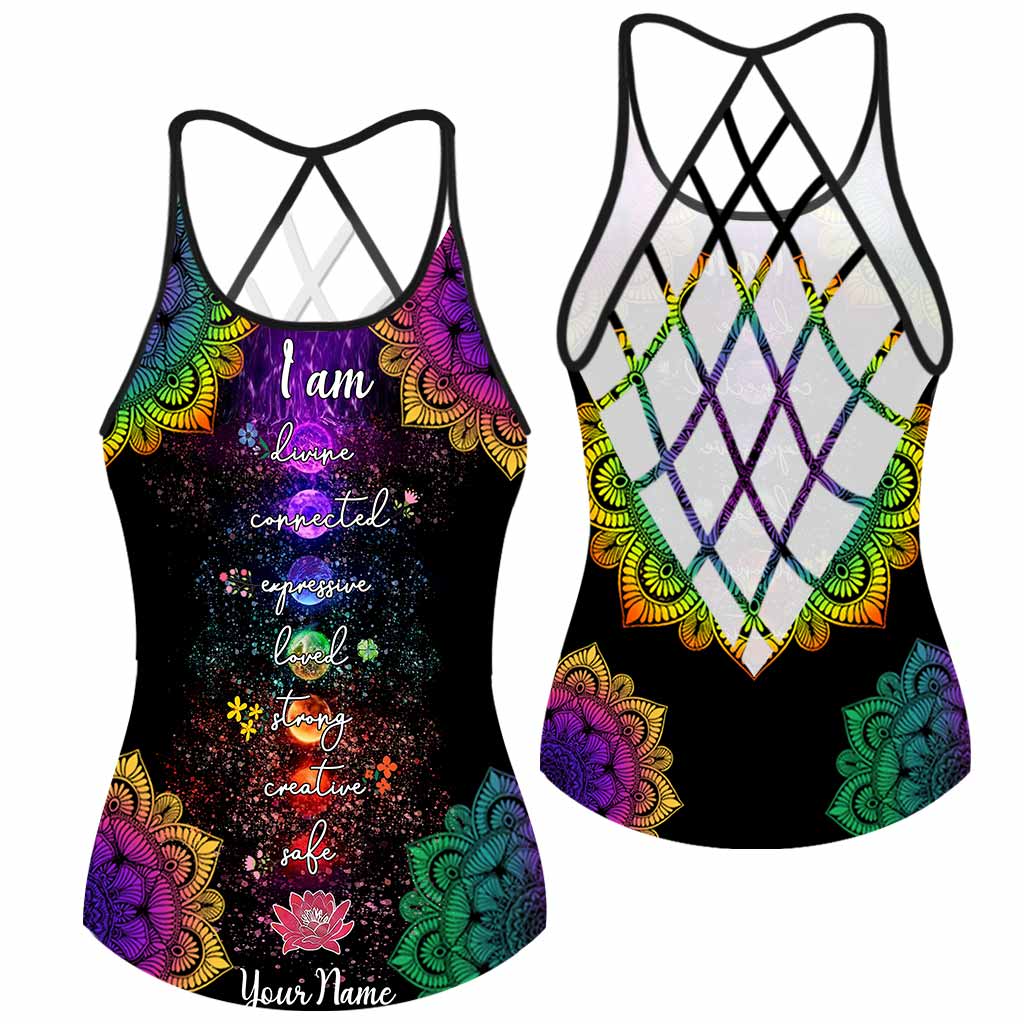 I Am - Personalized Yoga Cross Tank Top