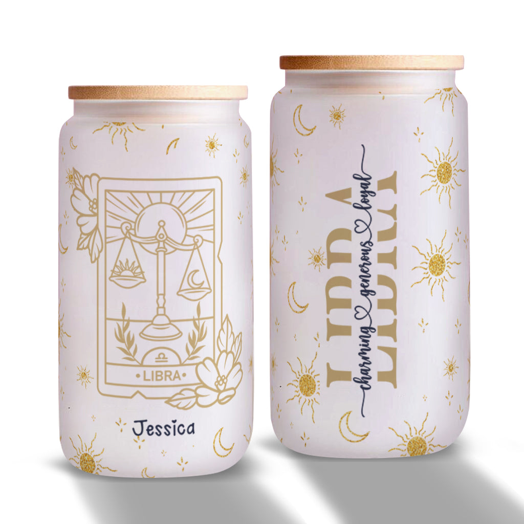 Galaxy Zodiac - Personalized Horoscope Can Glass