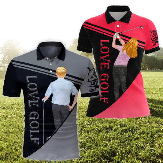 J'adore le golf - Polo de golf personnalisé