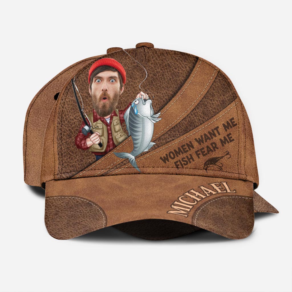 Casquette de pêche classique personnalisée : femme me désire, poisson me craint