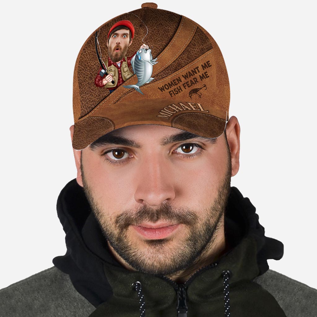 Casquette de pêche classique personnalisée : femme me désire, poisson me craint