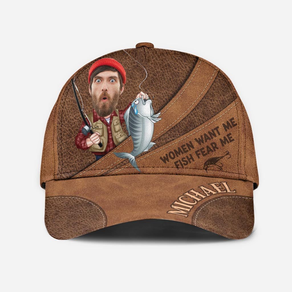 Casquette de pêche classique personnalisée : femme me désire, poisson me craint
