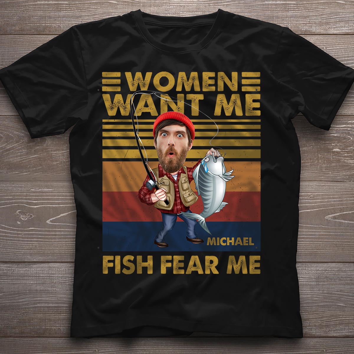 Les femmes me désirent, les poissons me craignent - T-shirt et sweat à capuche de pêche personnalisés
