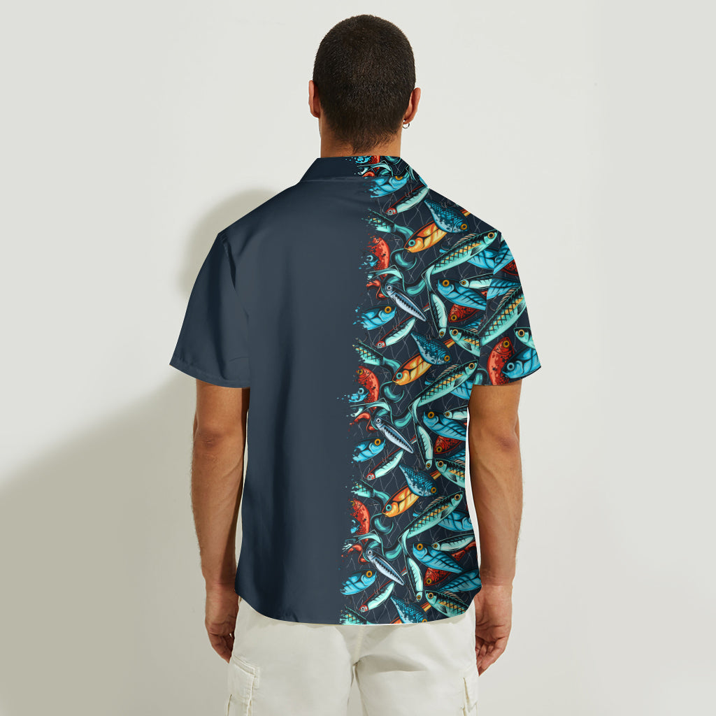 Accro à la paternité - Cadeau de pêche pour papa, grand-père, lui, mari - Chemise hawaïenne personnalisée