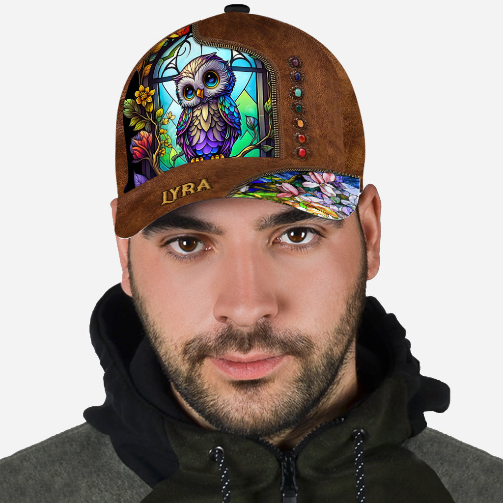 Vitrail hibou mignon - Casquette classique hibou personnalisée