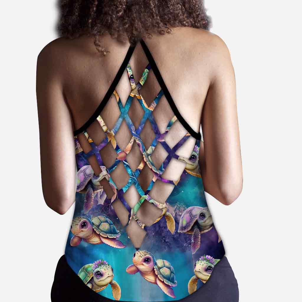 Débardeur personnalisé avec croix tortue mignonne