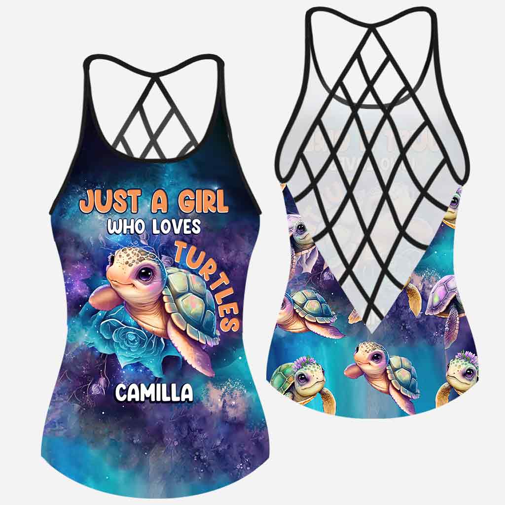 Débardeur personnalisé avec croix tortue mignonne