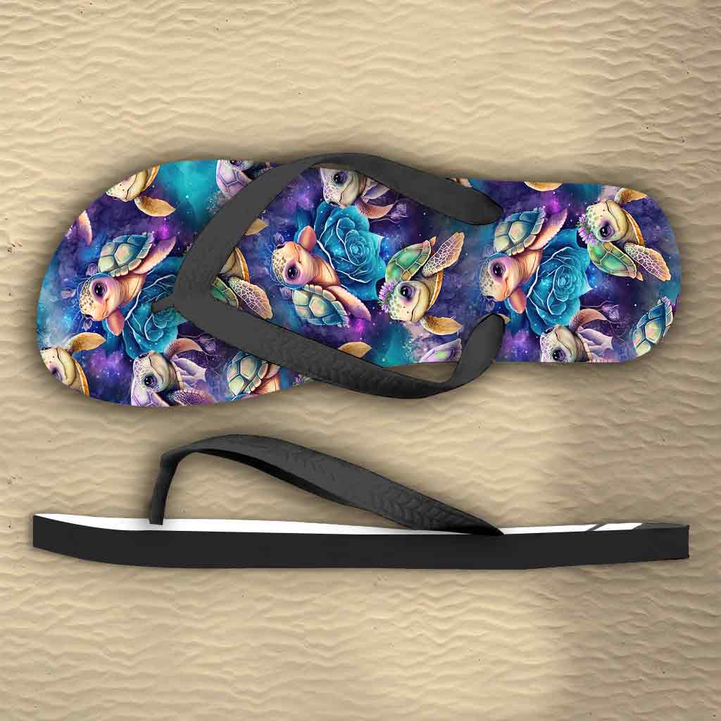 Adorables tongs tortues de mer Galaxy - Tongs tortues personnalisées