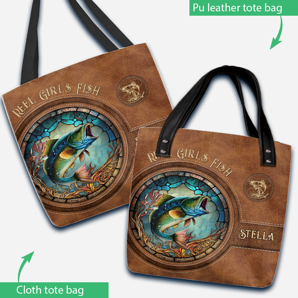Sac fourre-tout de pêche personnalisé Reel Girls Fish Bass Fishing - Sac fourre-tout de pêche
