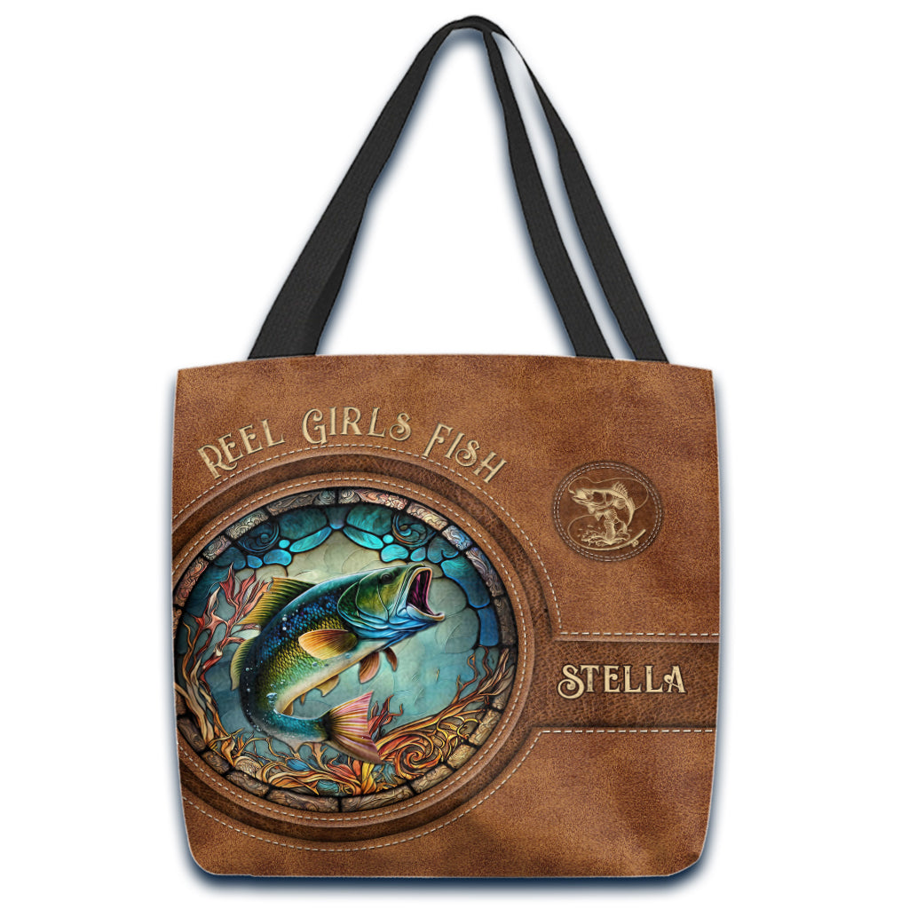 Sac fourre-tout de pêche personnalisé Reel Girls Fish Bass Fishing - Sac fourre-tout de pêche