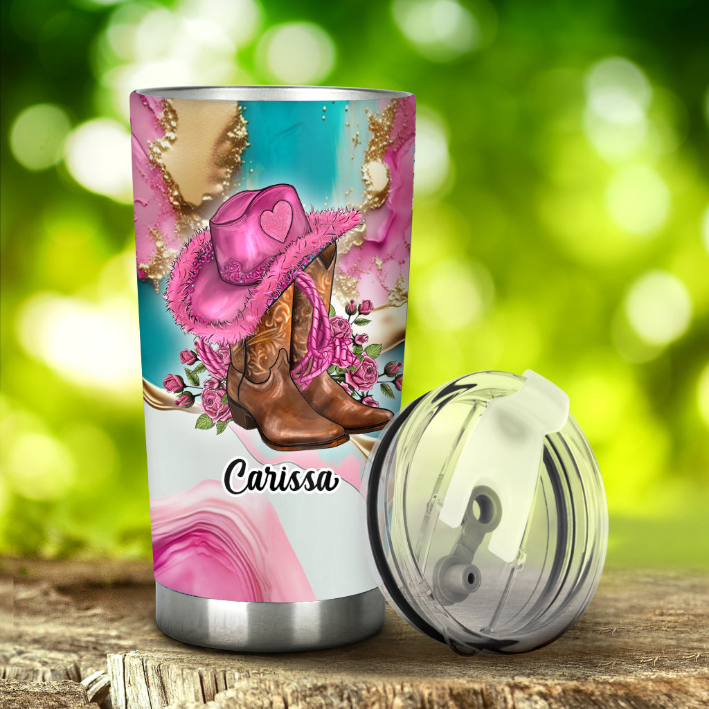 Gobelet personnalisé motif cheval, motif tournesol bleu turquoise, style campagnard