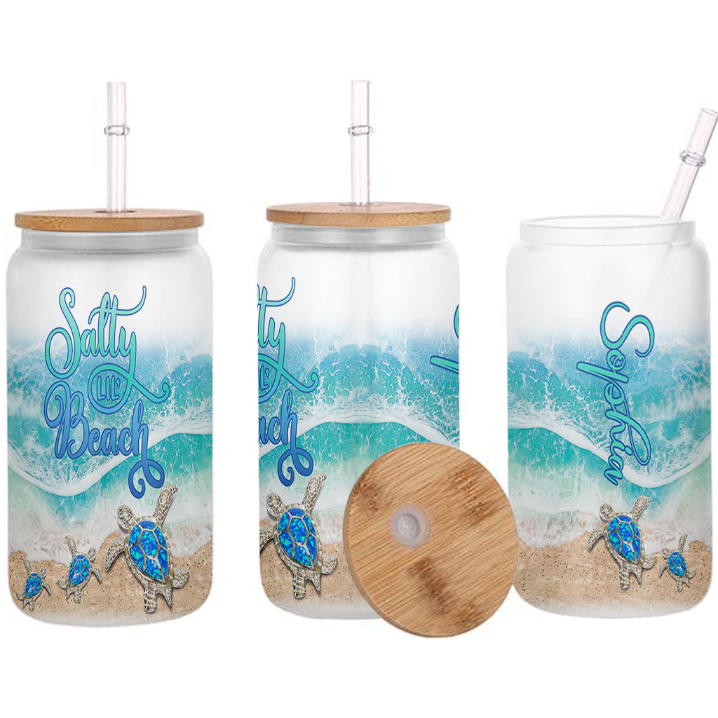 Love Turtles - Personalized Turtle Can Glass