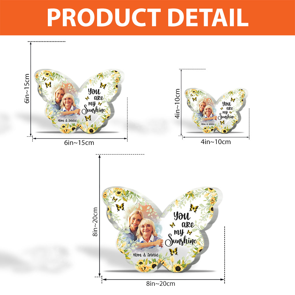 Tu es mon rayon de soleil - Plaque acrylique personnalisée pour maman