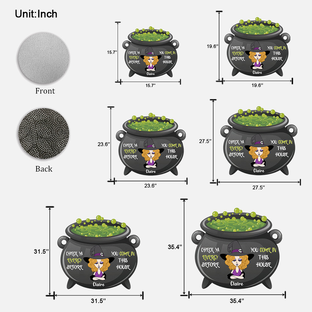 Vérifiez votre énergie - Paillasson personnalisé en forme de sorcière