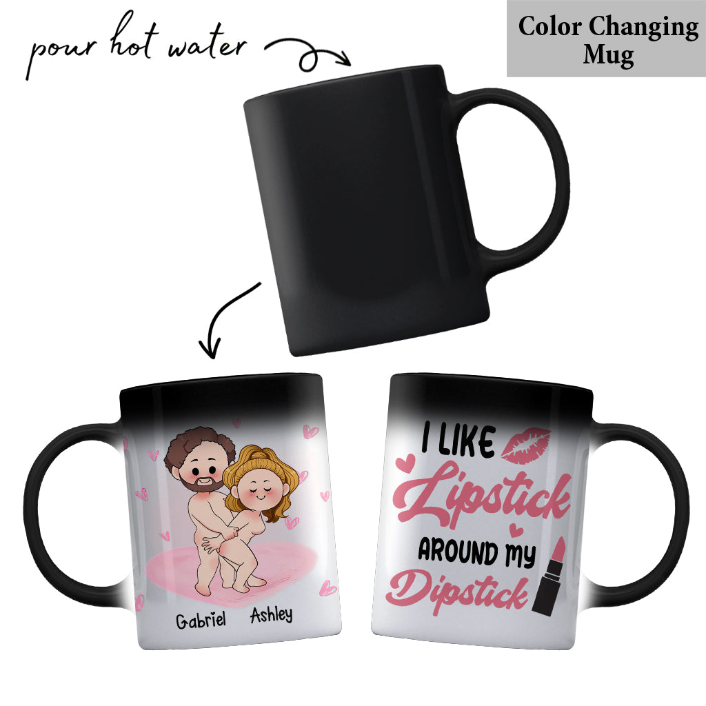 Mug personnalisé pour couple « I Light Lipstick »