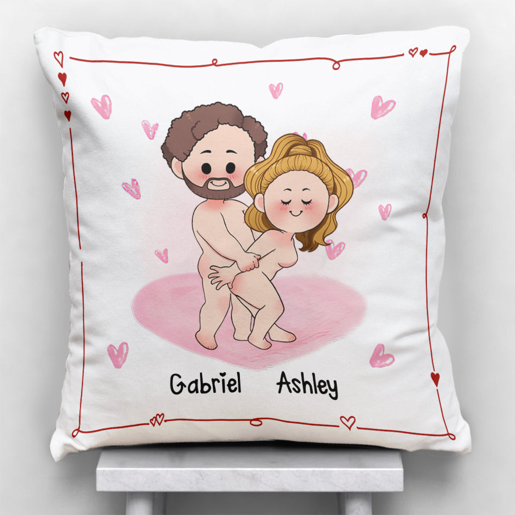 Je t'aime de tout mon cœur - Coussin décoratif personnalisé pour couple