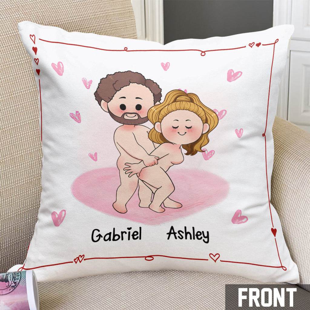 Je t'aime de tout mon cœur - Coussin décoratif personnalisé pour couple