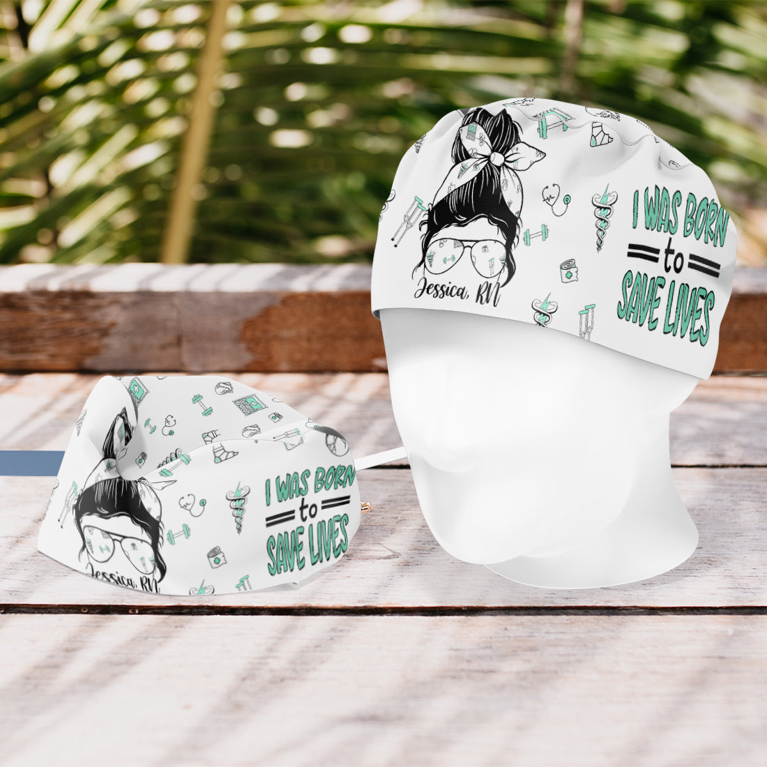 Sauvez des vies - Bonnet de bloc opératoire personnalisé pour infirmière