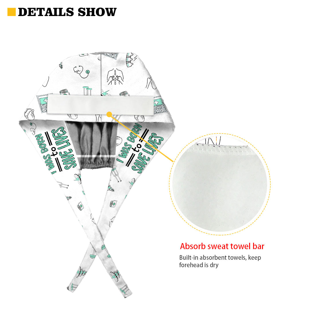 Sauvez des vies - Bonnet de bloc opératoire personnalisé pour infirmière