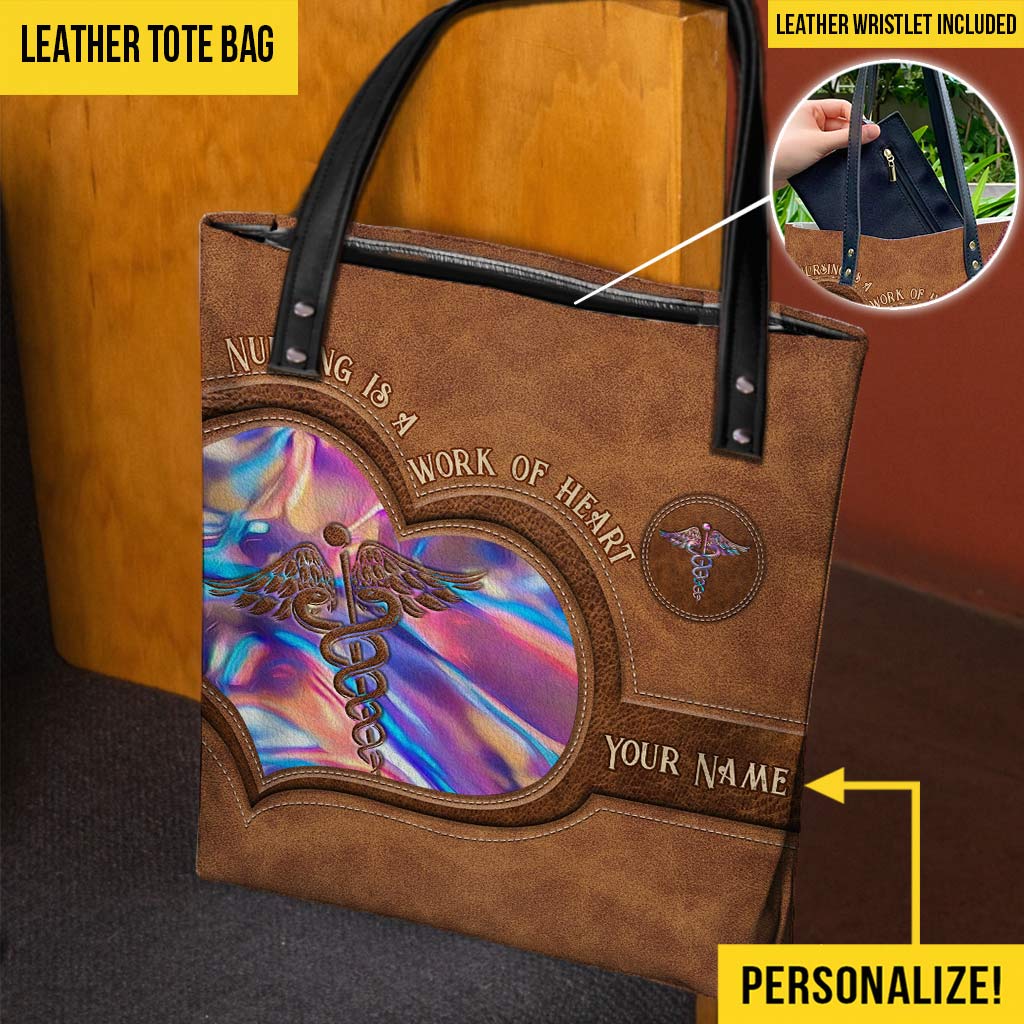 Sac fourre-tout personnalisé « Le métier d’infirmière est un travail de cœur »