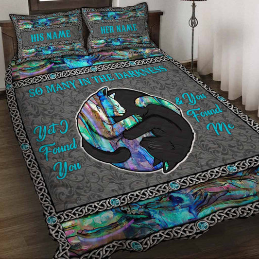 Tant de personnes dans l'obscurité - Ensemble de courtepointe personnalisé pour chat