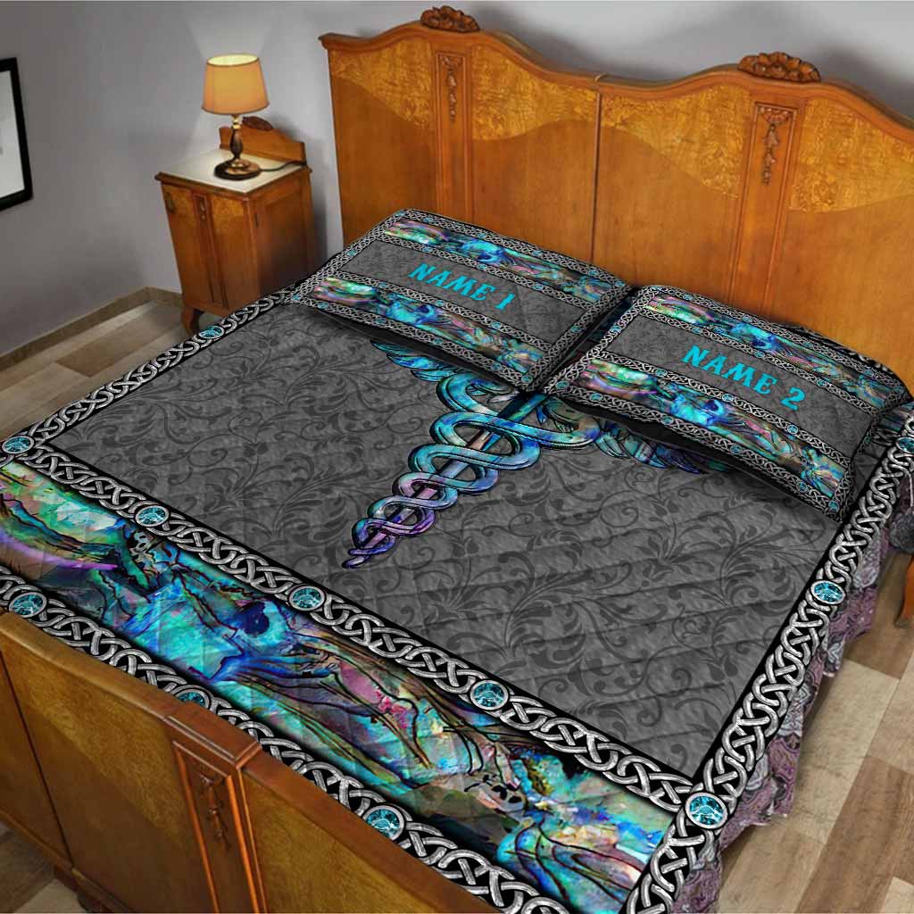 J'aime mon infirmière - Ensemble de courtepointe personnalisé pour infirmière