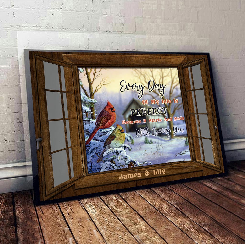 Chaque jour de ma vie est parfait - Affiche personnalisée pour couples