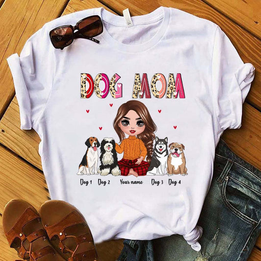 Maman et grand-mère assises avec le chien - T-shirt et sweat à capuche personnalisés pour chien