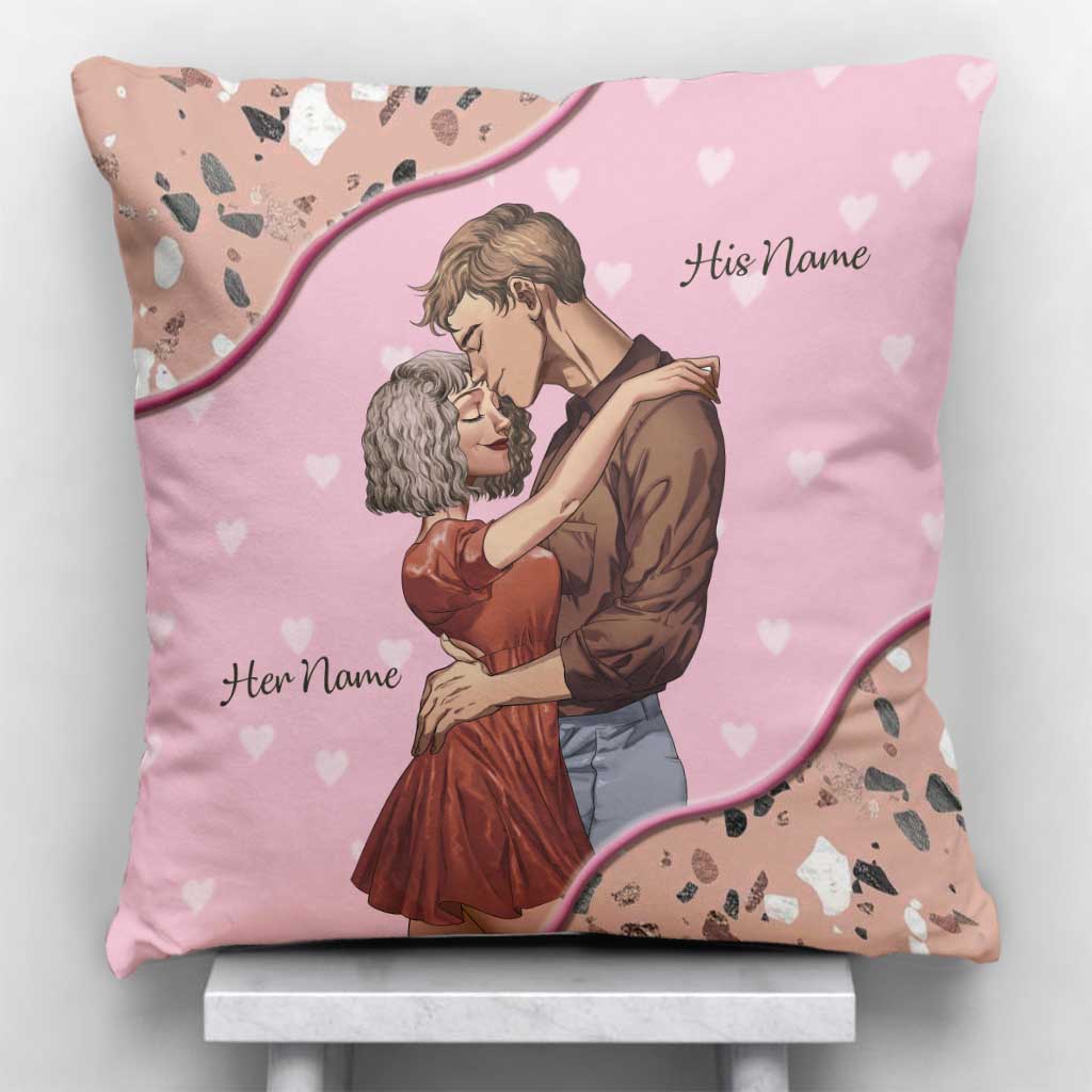 Pour toute ma vie - Coussin décoratif personnalisé pour couple