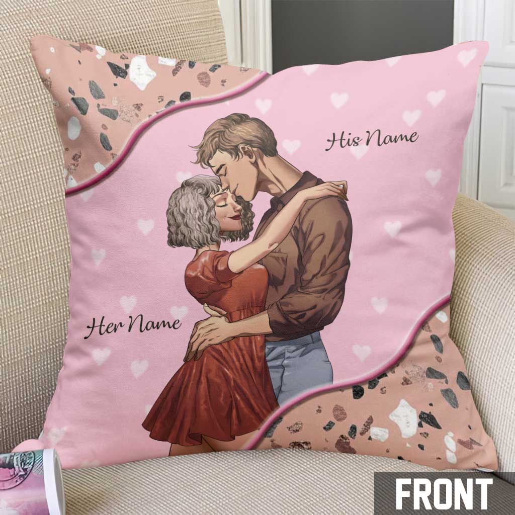 Pour toute ma vie - Coussin décoratif personnalisé pour couple