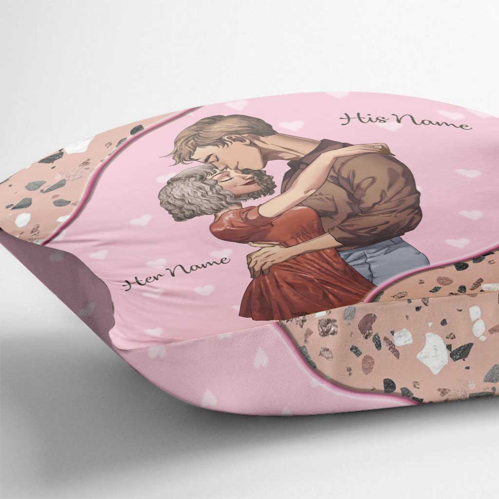 Pour toute ma vie - Coussin décoratif personnalisé pour couple