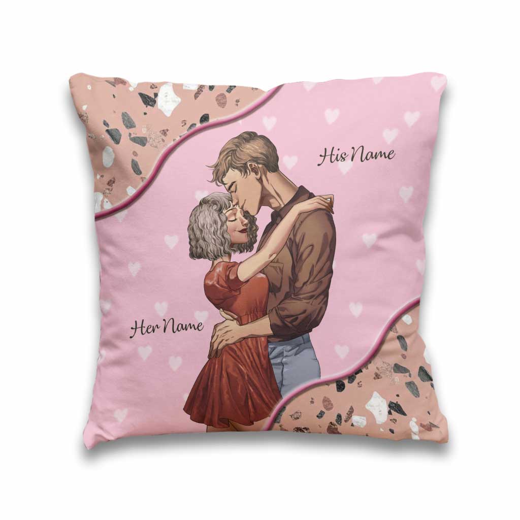 Pour toute ma vie - Coussin décoratif personnalisé pour couple