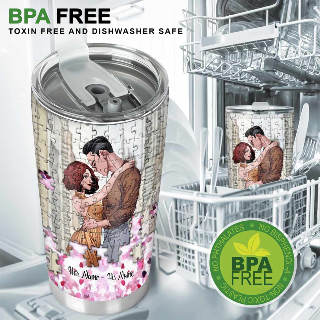 Tu es la pièce manquante de mon puzzle - Gobelet isotherme personnalisé pour couple