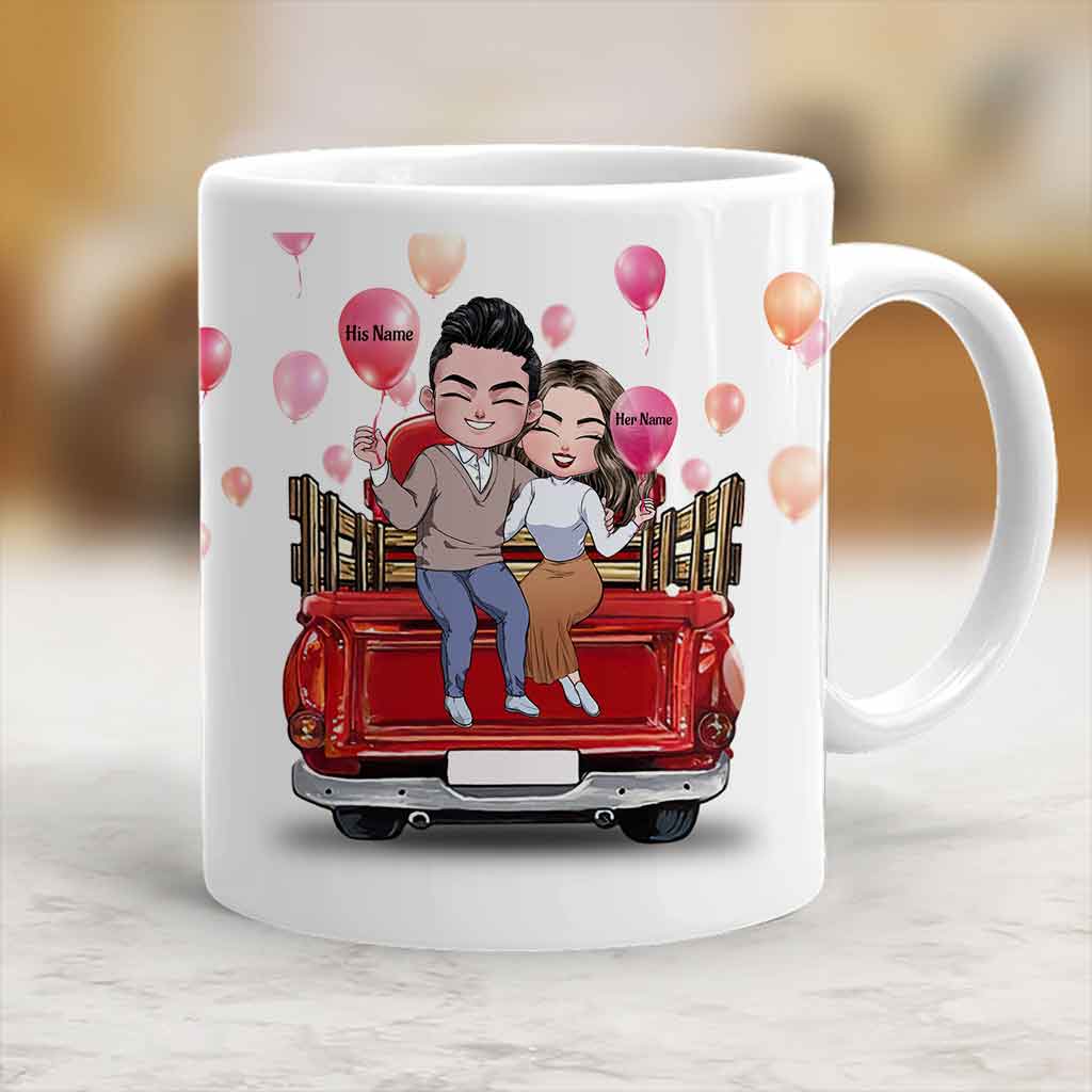 God Blessed The Broken Road - Personalized Couple Couple Mug