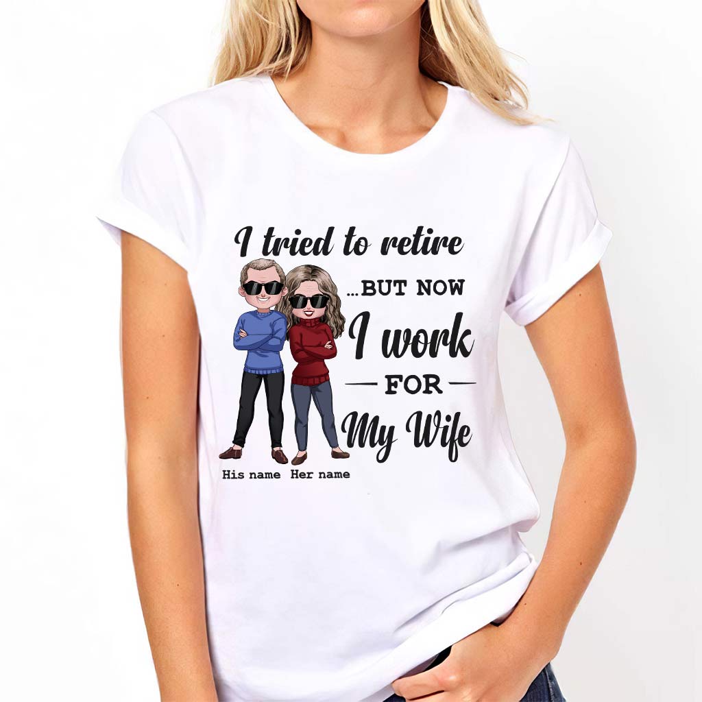 J'ai essayé de prendre ma retraite - T-shirt et sweat à capuche personnalisés pour couples