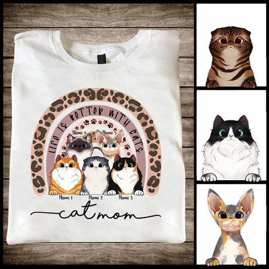 Maman Chat - T-shirt et sweat à capuche personnalisés pour chats
