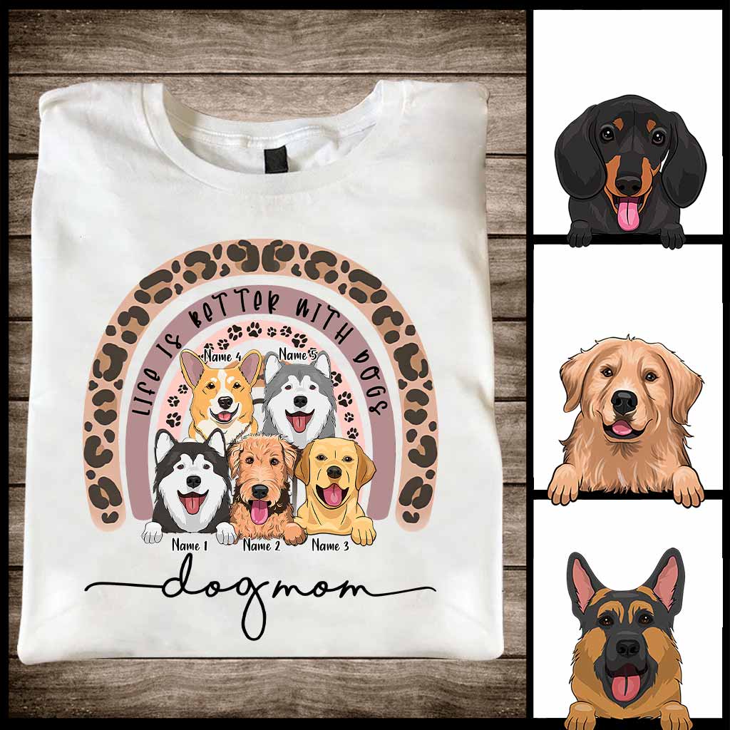 Dog Mom - Personalized Dog T-shirt and Hoodie