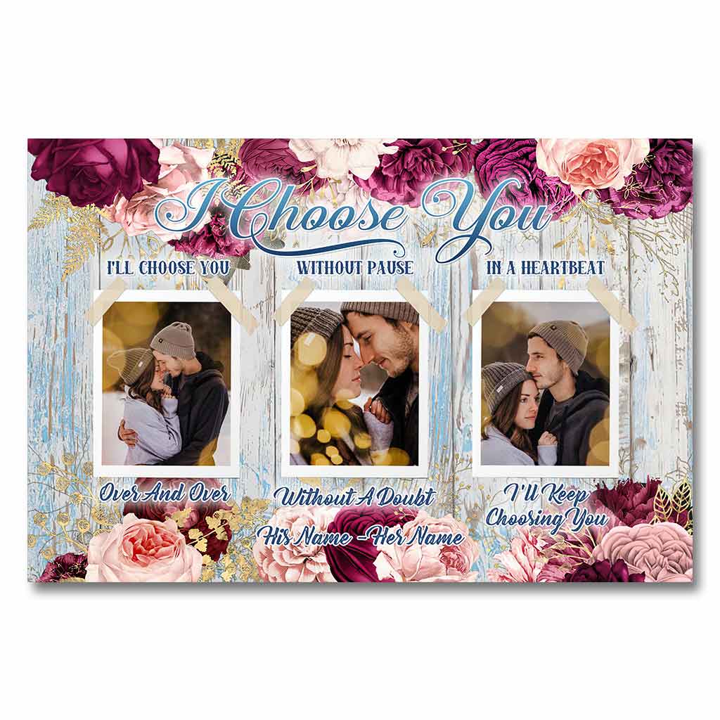 Je te choisis - Affiche personnalisée pour couples