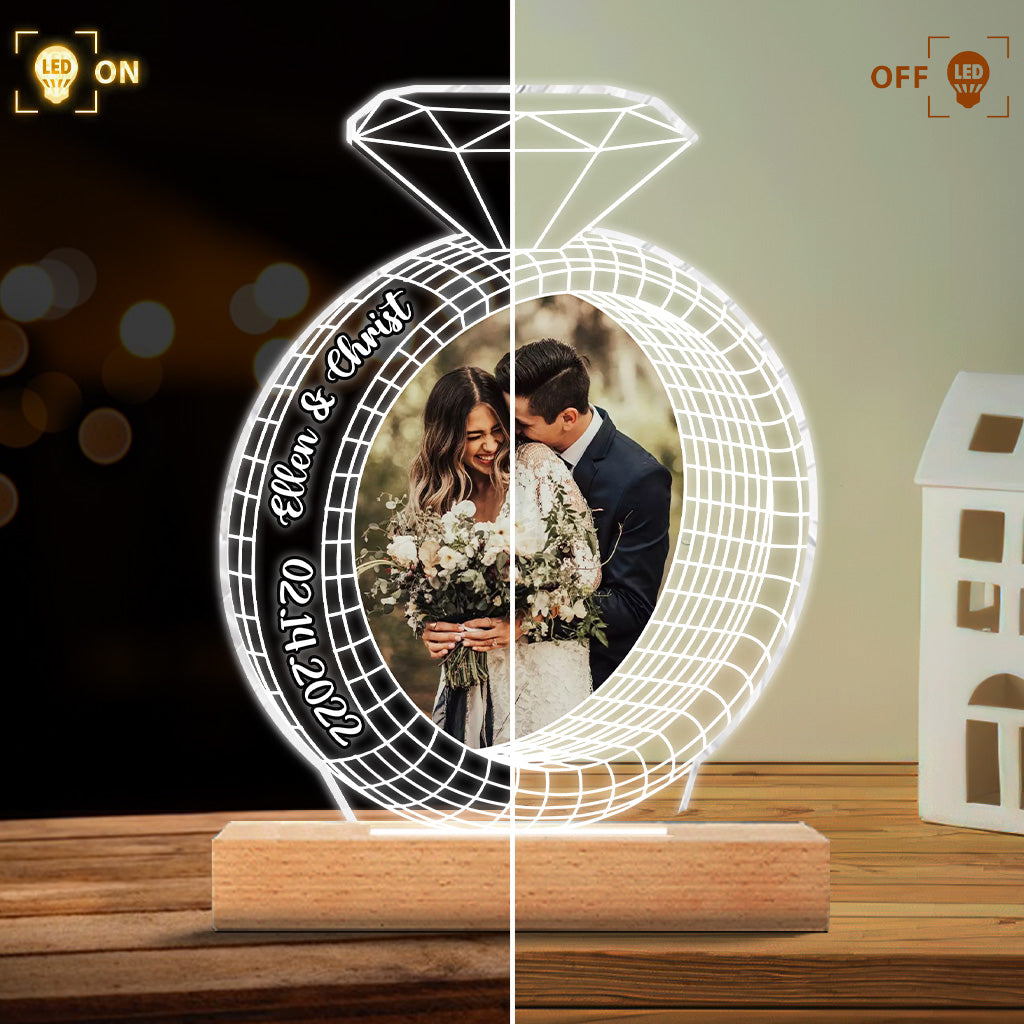 We Got This - Personalized Couple Couple Shaped Plaque Light Base