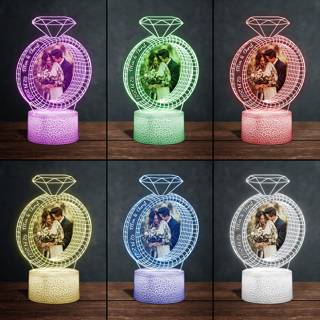 We Got This - Personalized Couple Couple Shaped Plaque Light Base