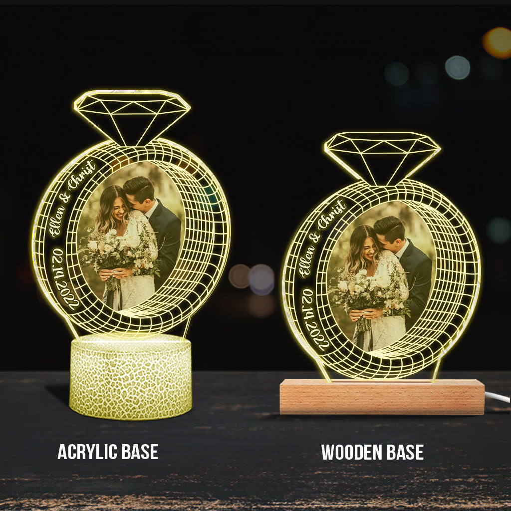 We Got This - Personalized Couple Couple Shaped Plaque Light Base