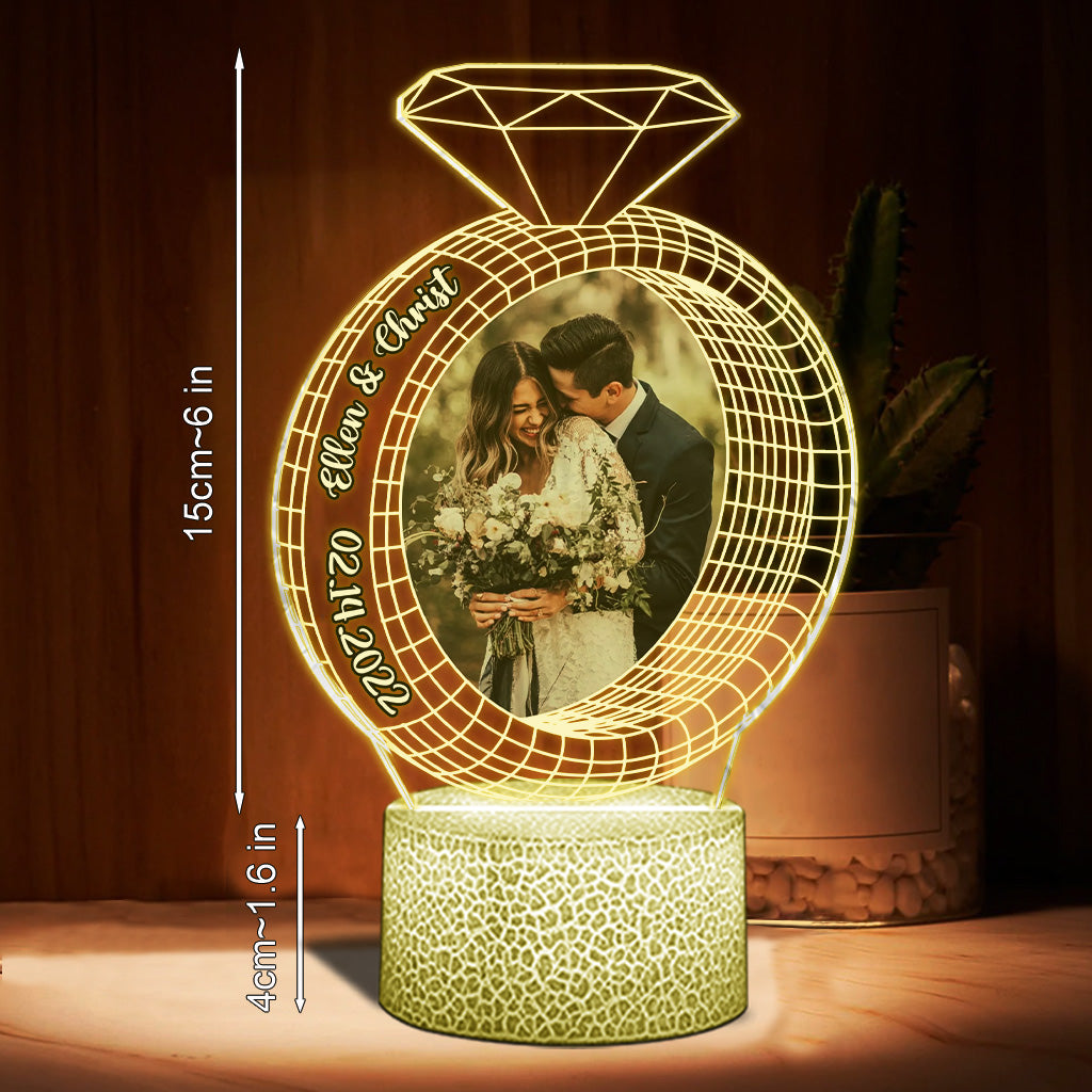 We Got This - Personalized Couple Couple Shaped Plaque Light Base