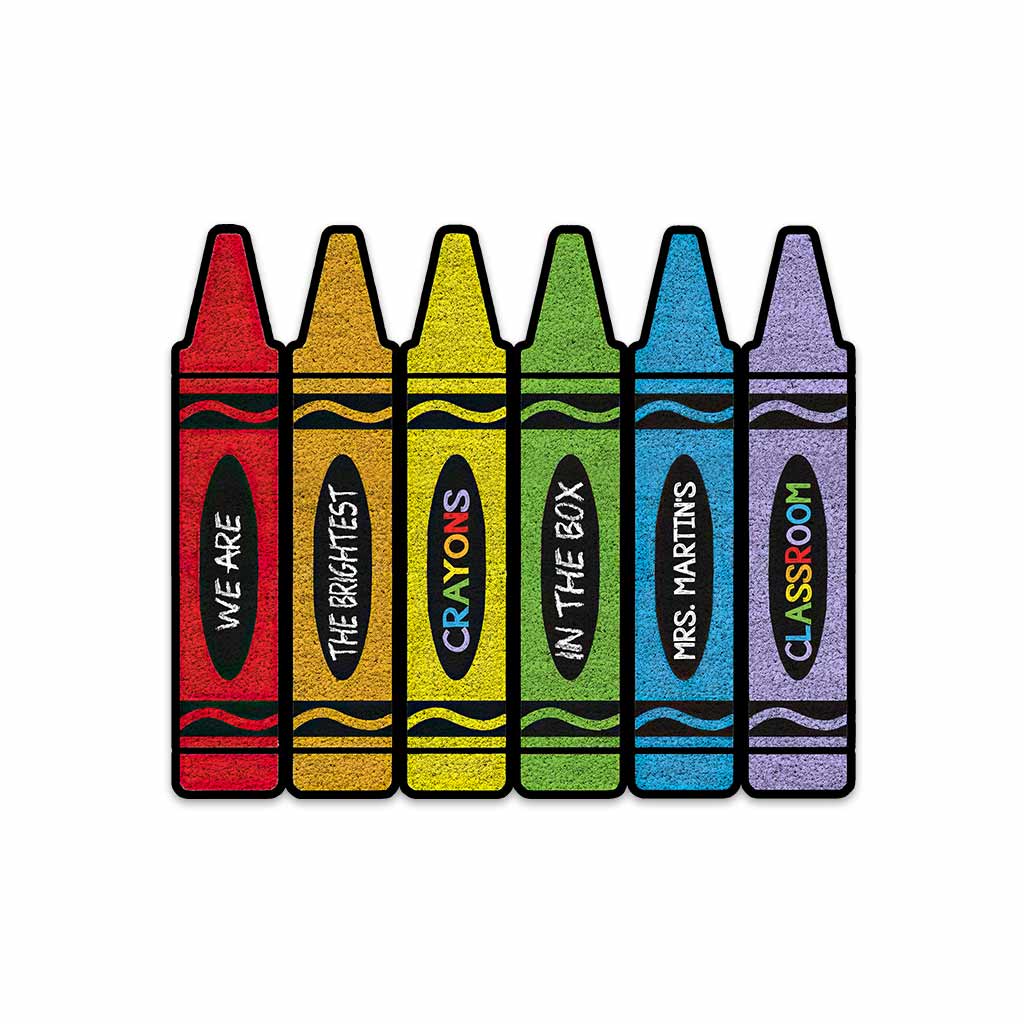 Nous sommes les crayons les plus brillants de la boîte - Paillasson personnalisé en forme d'enseignant