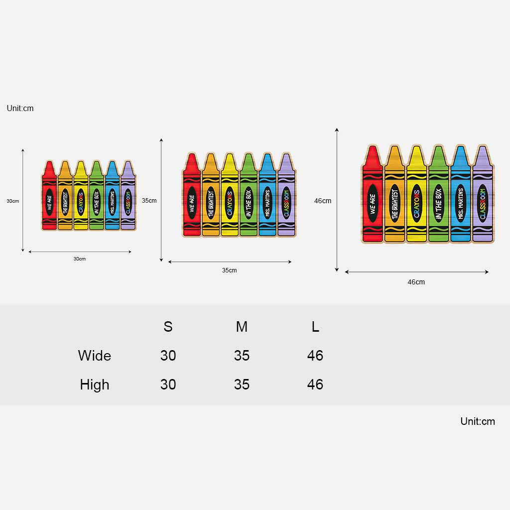 Nous sommes les crayons les plus brillants de la boîte - Panneau en bois personnalisé pour enseignants