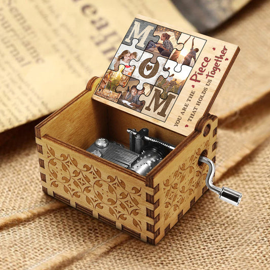 Mom You Are The Piece - Personalized Mother's Day Mother Hand Crank Music Box