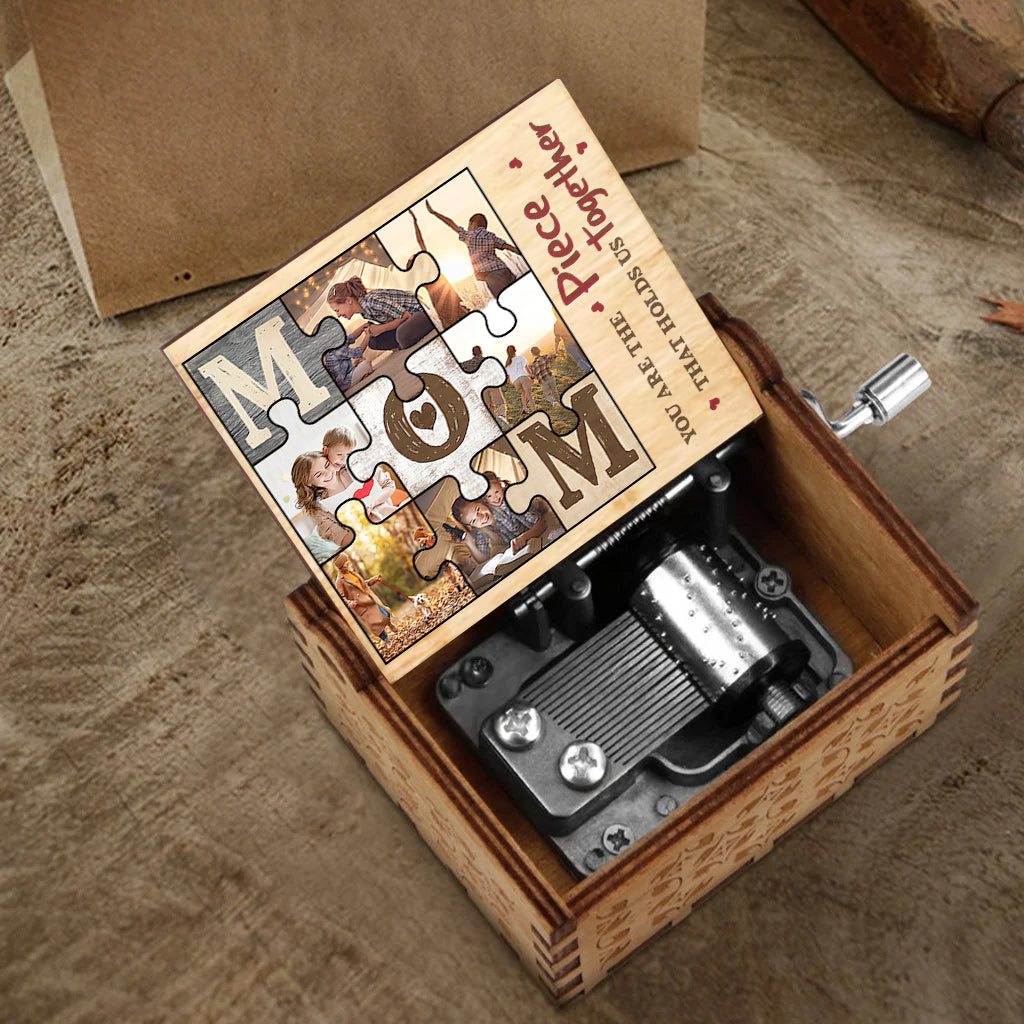 Maman, tu es la plus belle des mères - Boîte à musique à manivelle personnalisée pour la fête des mères
