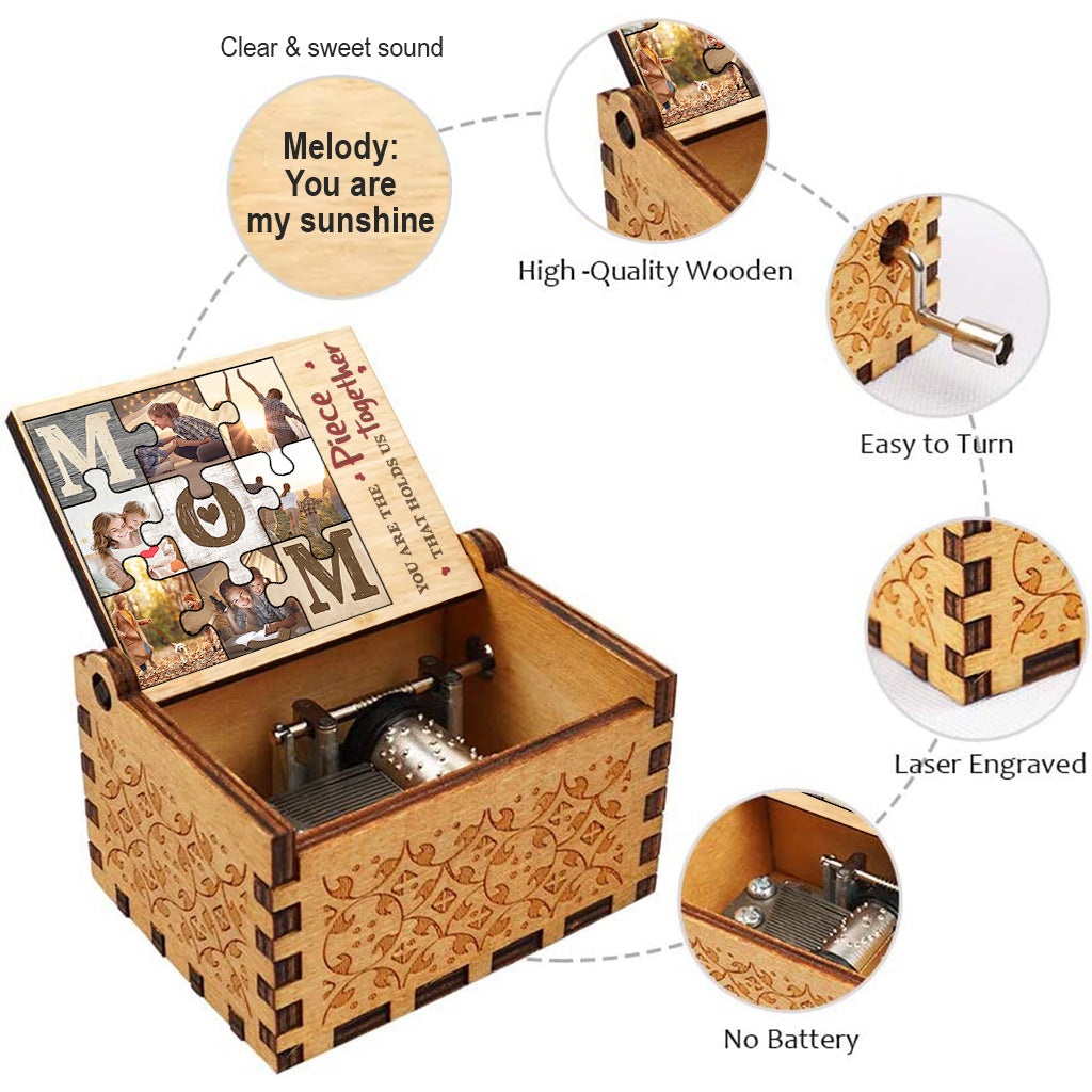 Maman, tu es la plus belle des mères - Boîte à musique à manivelle personnalisée pour la fête des mères
